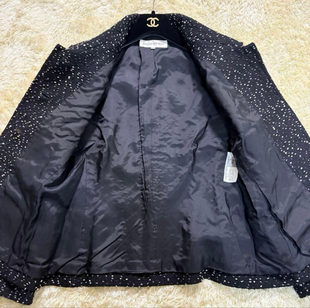 イヴサンローラン　ミックスツイード　テーラードジャケット ツイード