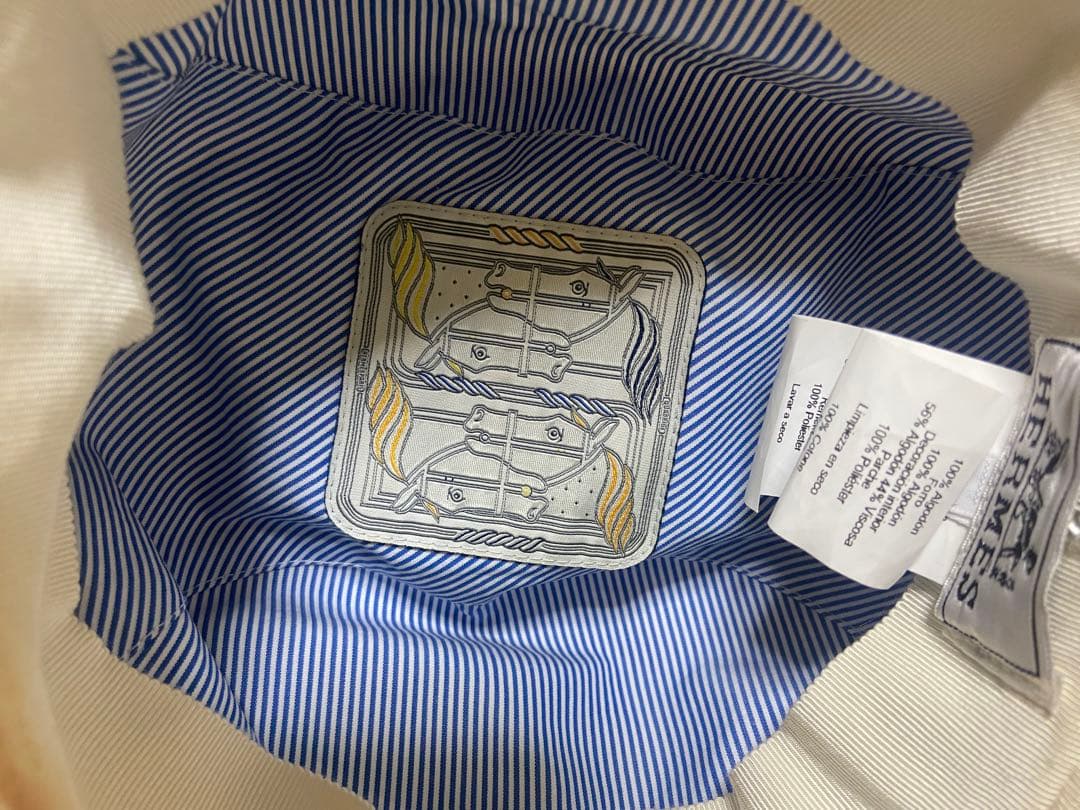 エルメス　ハット　ボブ　エレナ　アイボリー　58 HERMES