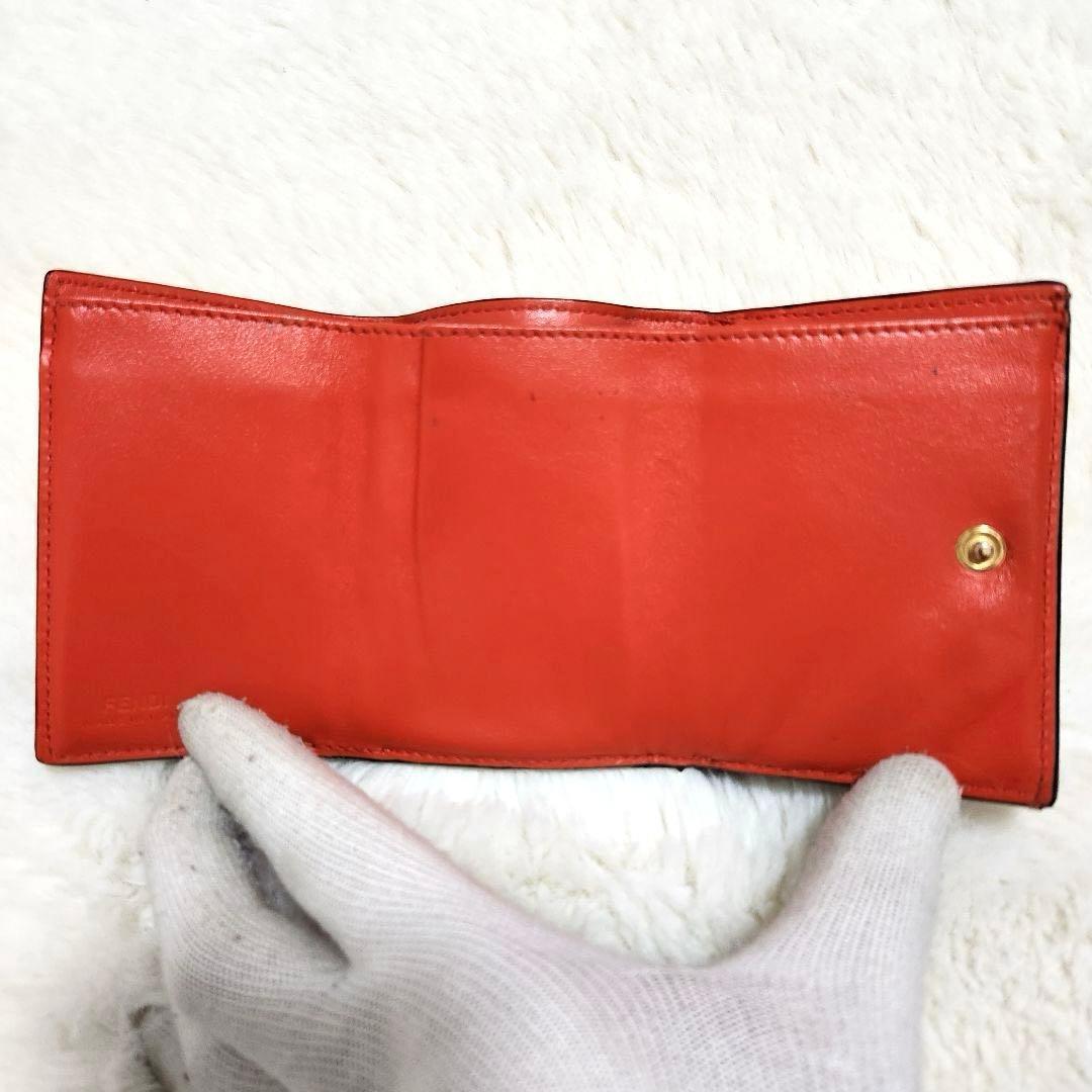 ✨美品　希少✨フェンディ　三つ折り　チェーンウォレット　パイソン　コンパクト