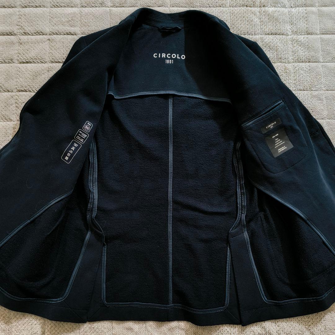 極美品 チルコロ1901 カシミヤタッチ ジャケット ネイビー 50 L 紺