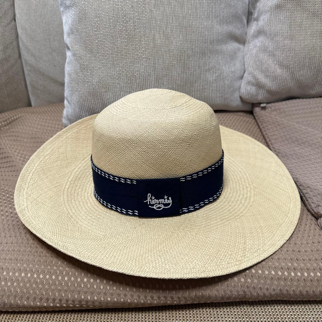 maikoエルメス帽子トリニダードマリン58新品未使用タグ付正規品本物