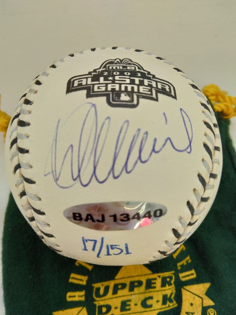 2003年オールスター☆イチロー直筆サイン入り公式球☆UPPER DECK証明書