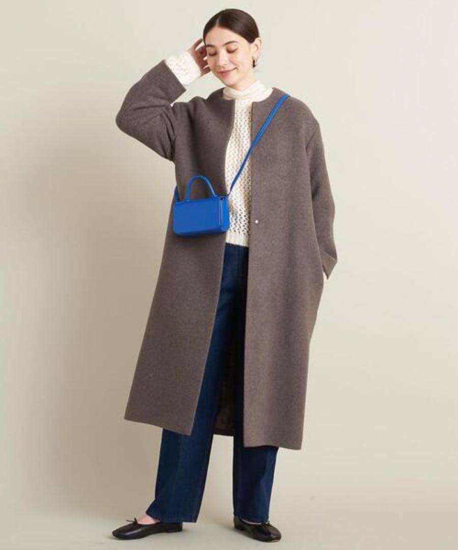 BEAUTY&YOUTH MANTECO ノーカラーベルト ロングコート 未使用