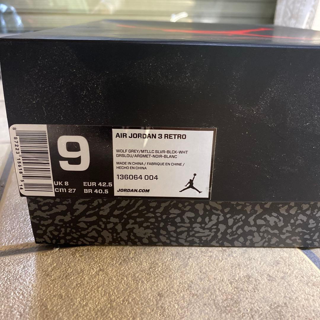 シューズ(男性用) Nike Air Jordan 3 Retro \"Wolf Grey\"