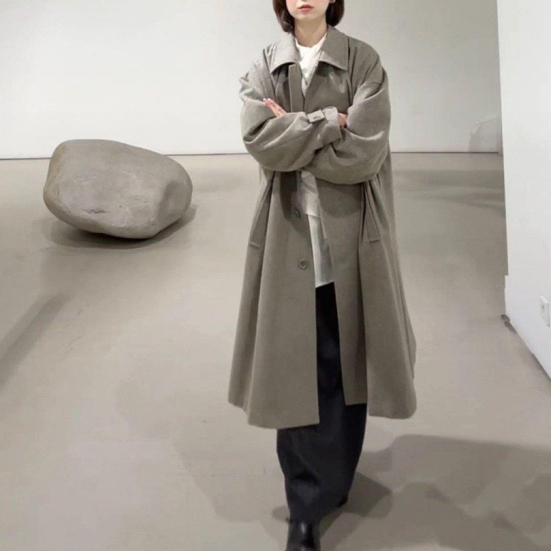 AMOMENTO アモーメント Shirring Coat シャーリング