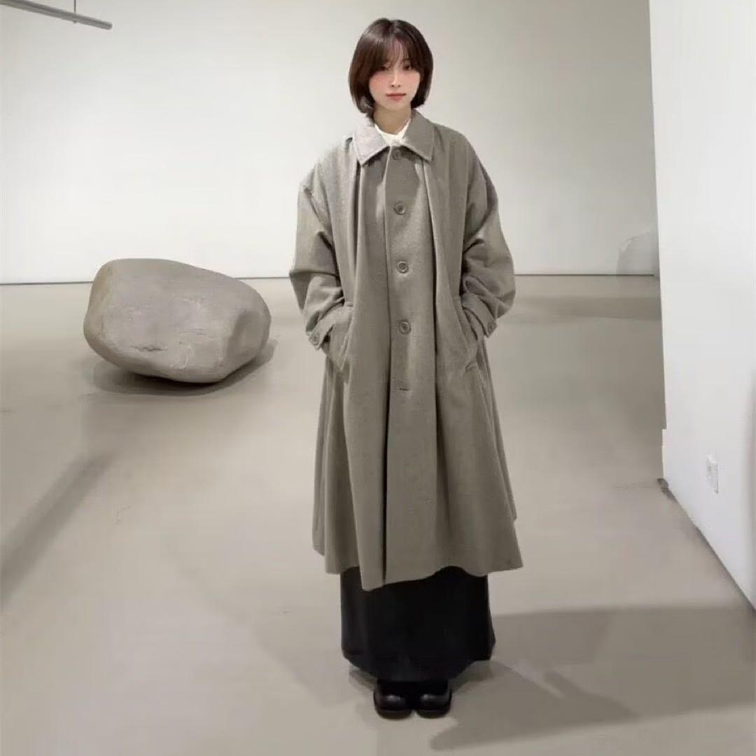 AMOMENTO アモーメント Shirring Coat シャーリング