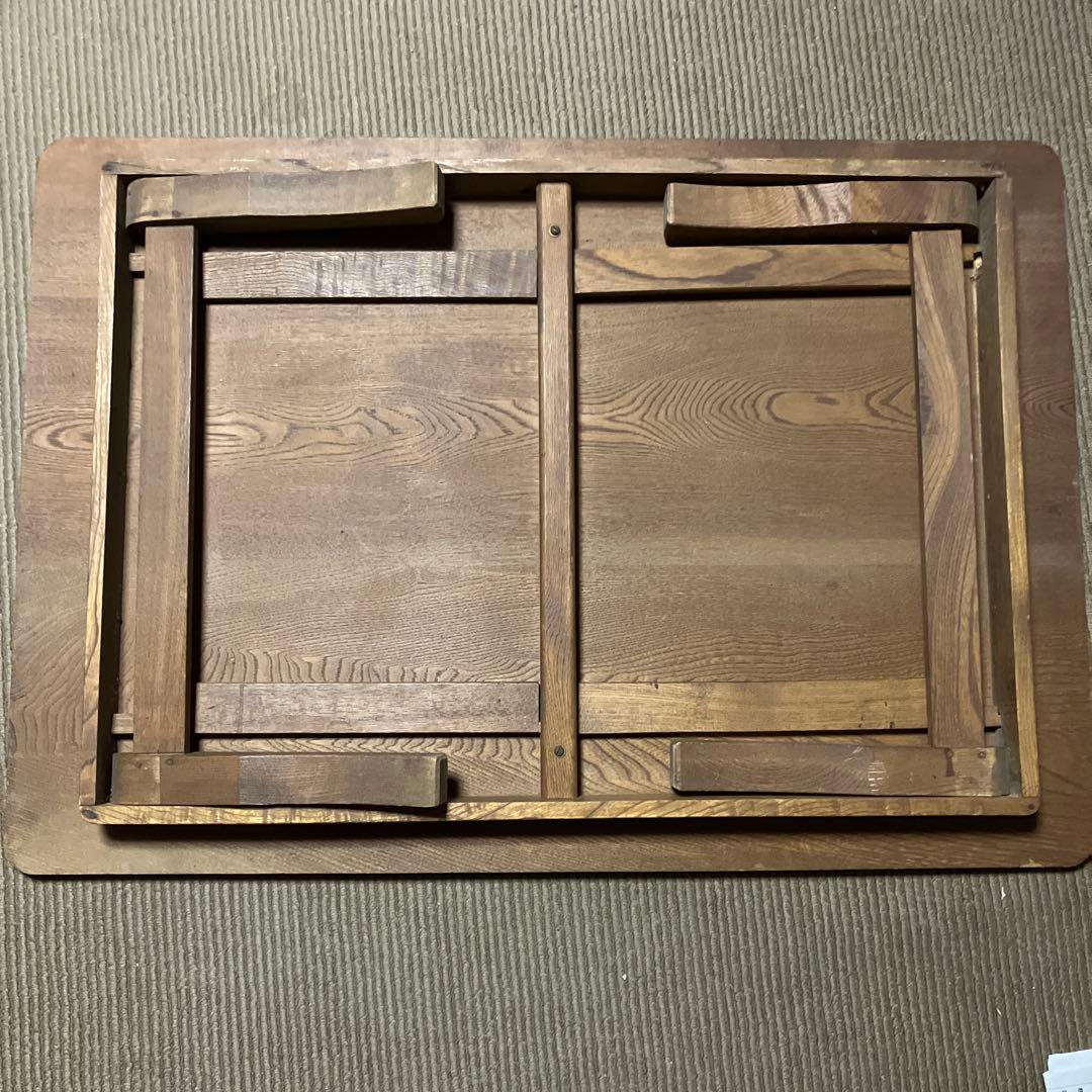 和製アンティーク　折りたたみ　座卓　ちゃぶ台　机　テーブル　木