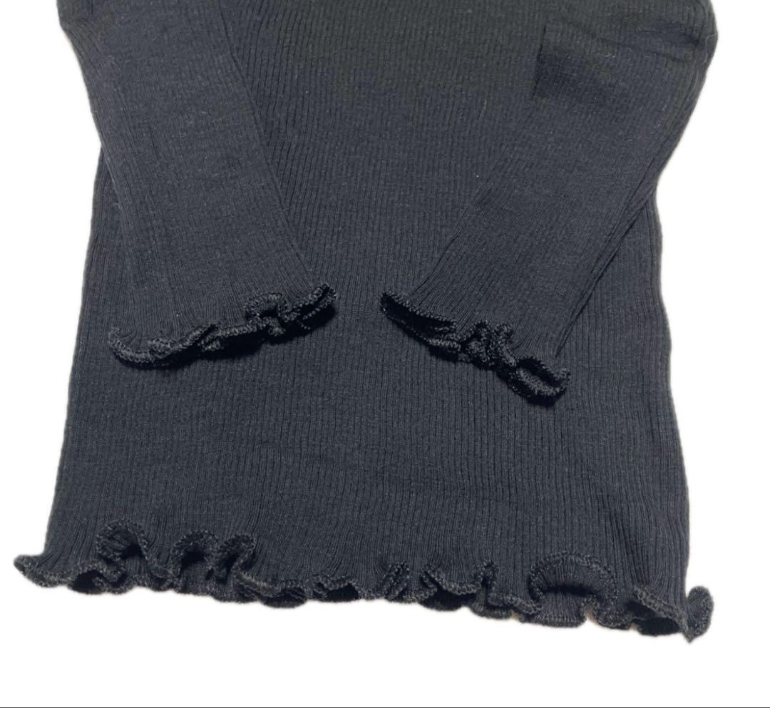 HANRO シルクウール　長袖リブカットソー