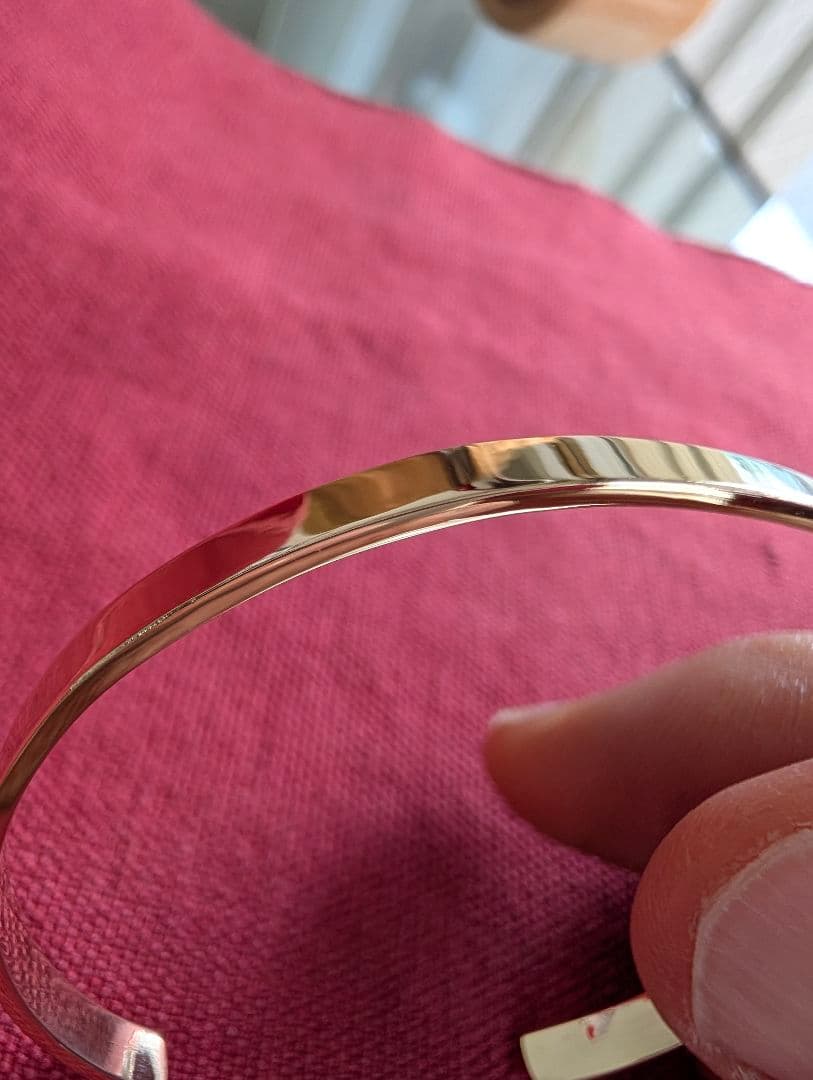 K18 ハンドメイド バングル 約12.4g