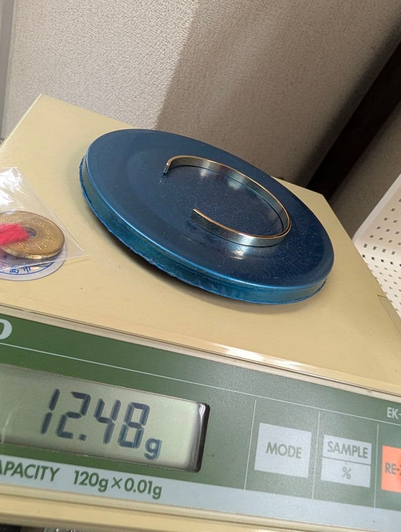 K18 ハンドメイド バングル 約12.4g