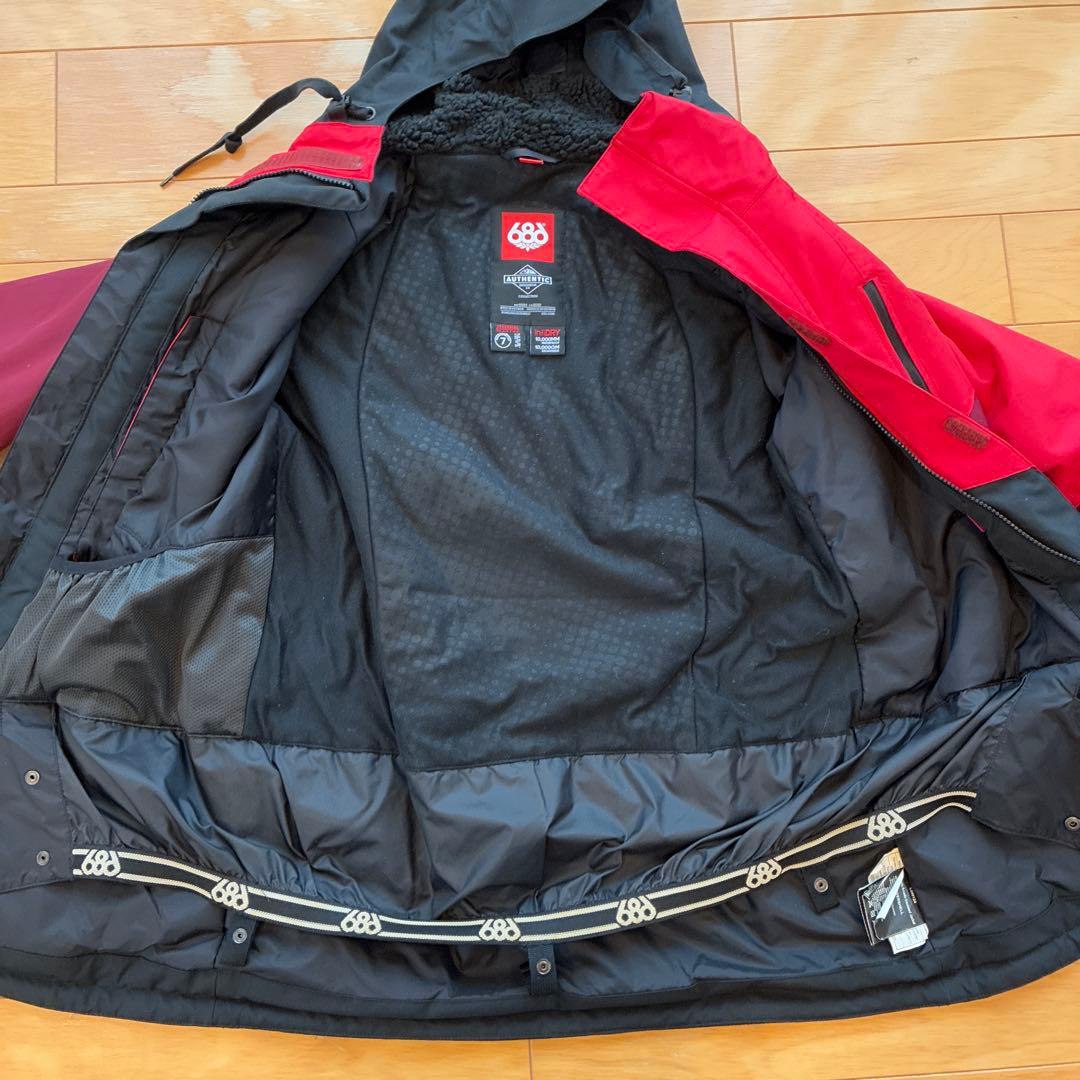 お値下げしました！686スノーボードウエア上下　赤黒 US Sサイズ