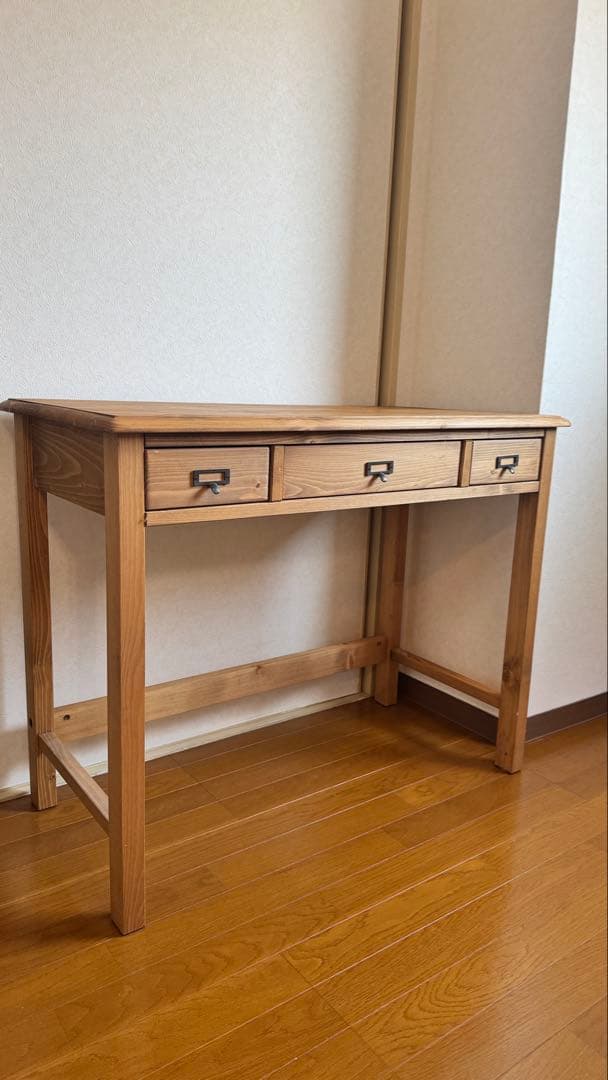 【良品】パイン材デスク w91cm d45cm h72cm