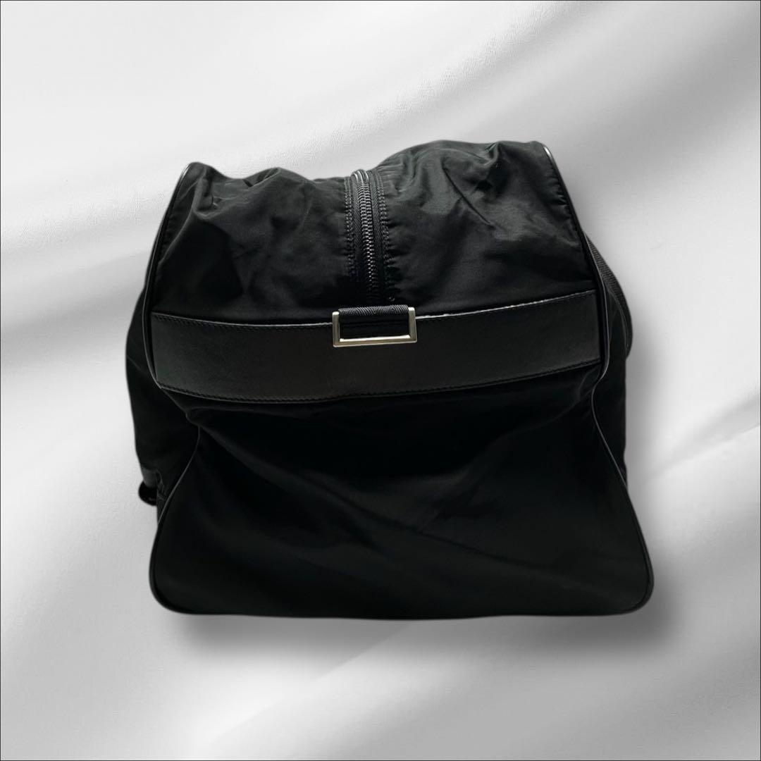 【美品】 プラダ ボストンバッグ ナイロン サフィアーノ ギャランティ付き