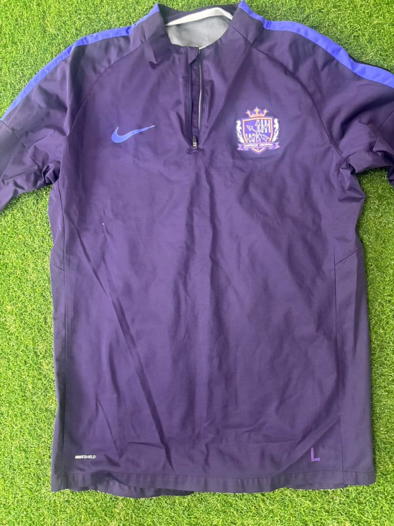 ①サンフレ　非売品　支給品　上下　サンフレッチェ広島　紫　7部丈　パンツ