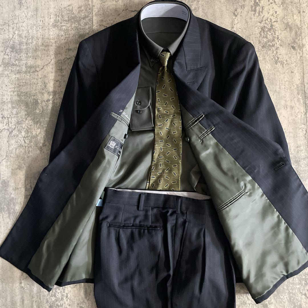 【極美品】高級ダブルセットアップ スーツ× GIORGIO ARMANIネクタイ