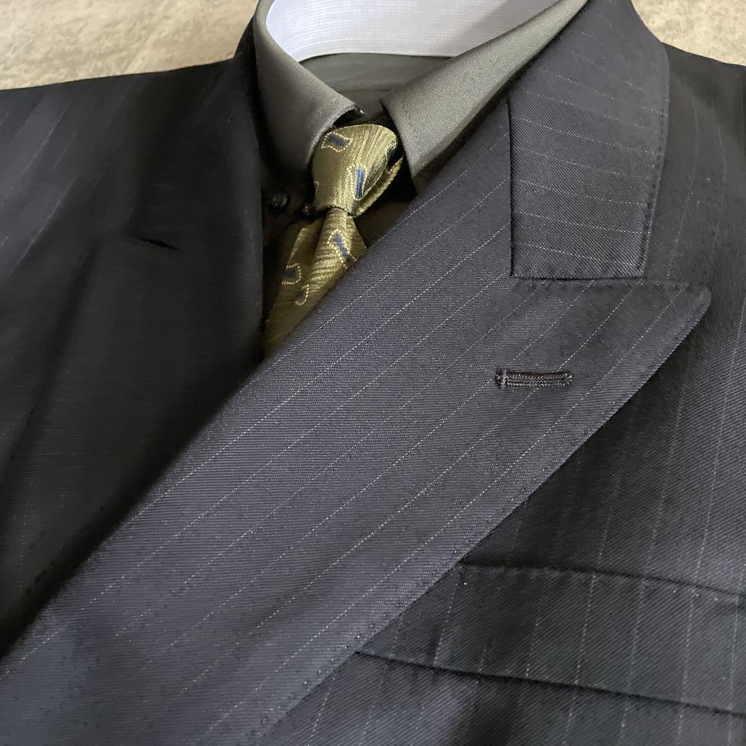 【極美品】高級ダブルセットアップ スーツ× GIORGIO ARMANIネクタイ