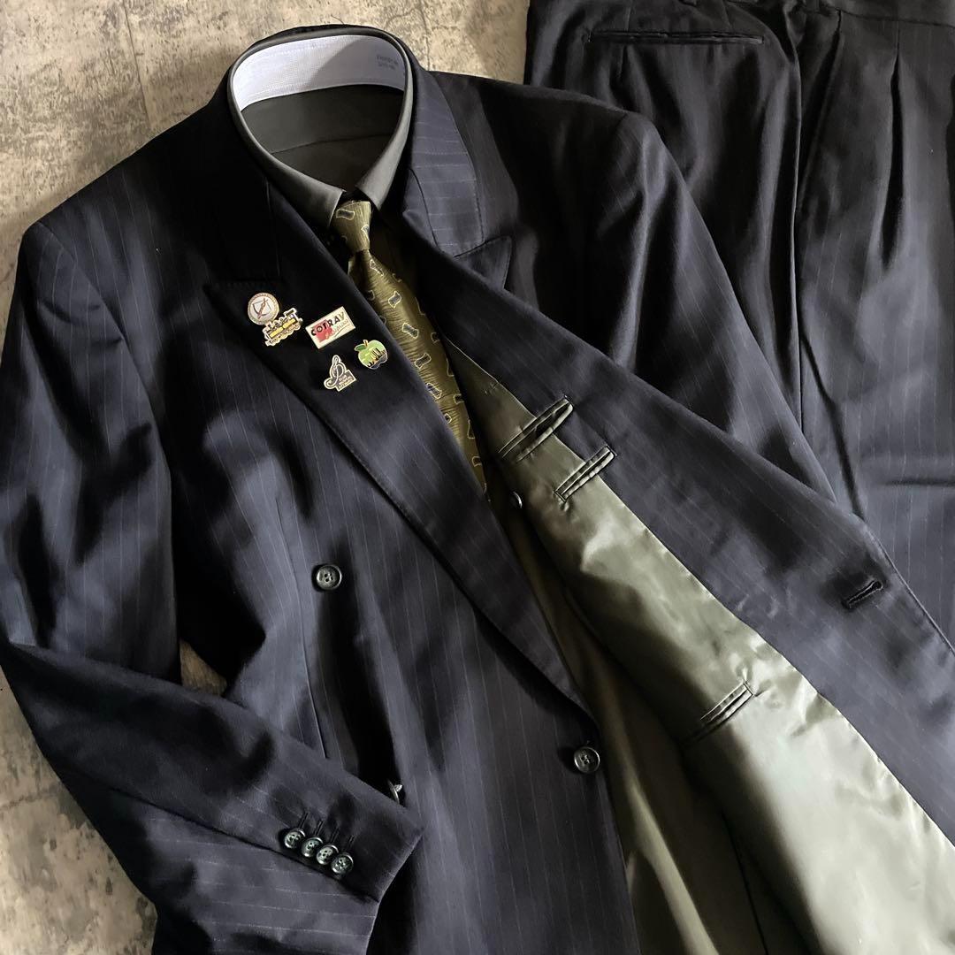 【極美品】高級ダブルセットアップ スーツ× GIORGIO ARMANIネクタイ