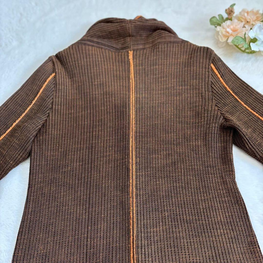 イッセイミヤケ　ISSEY MIYAKE 　プリーツ　ジャケット　ブラウン