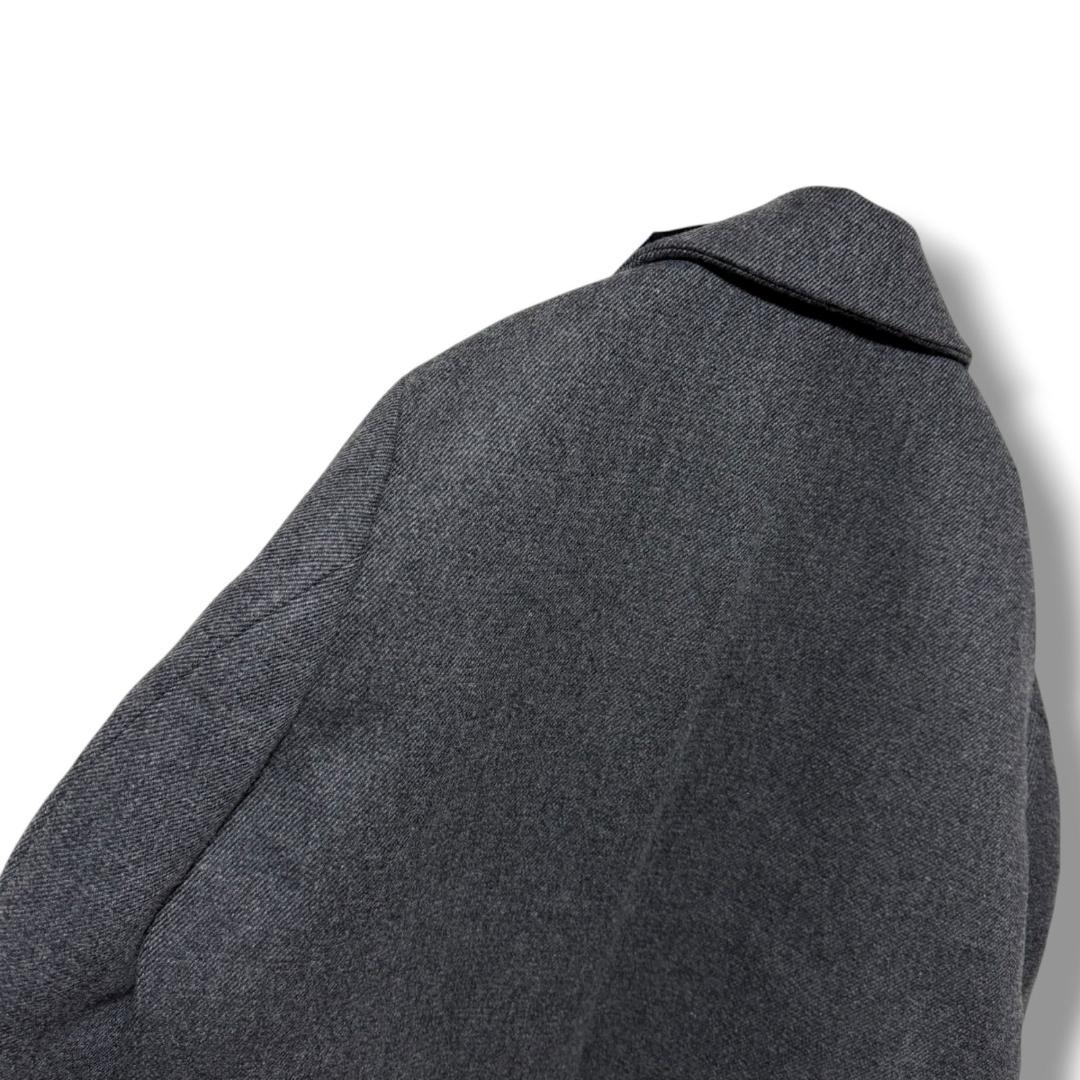 未使用に近い PRADA 贅沢三角ロゴプレート オーバーサイズ ウールコート