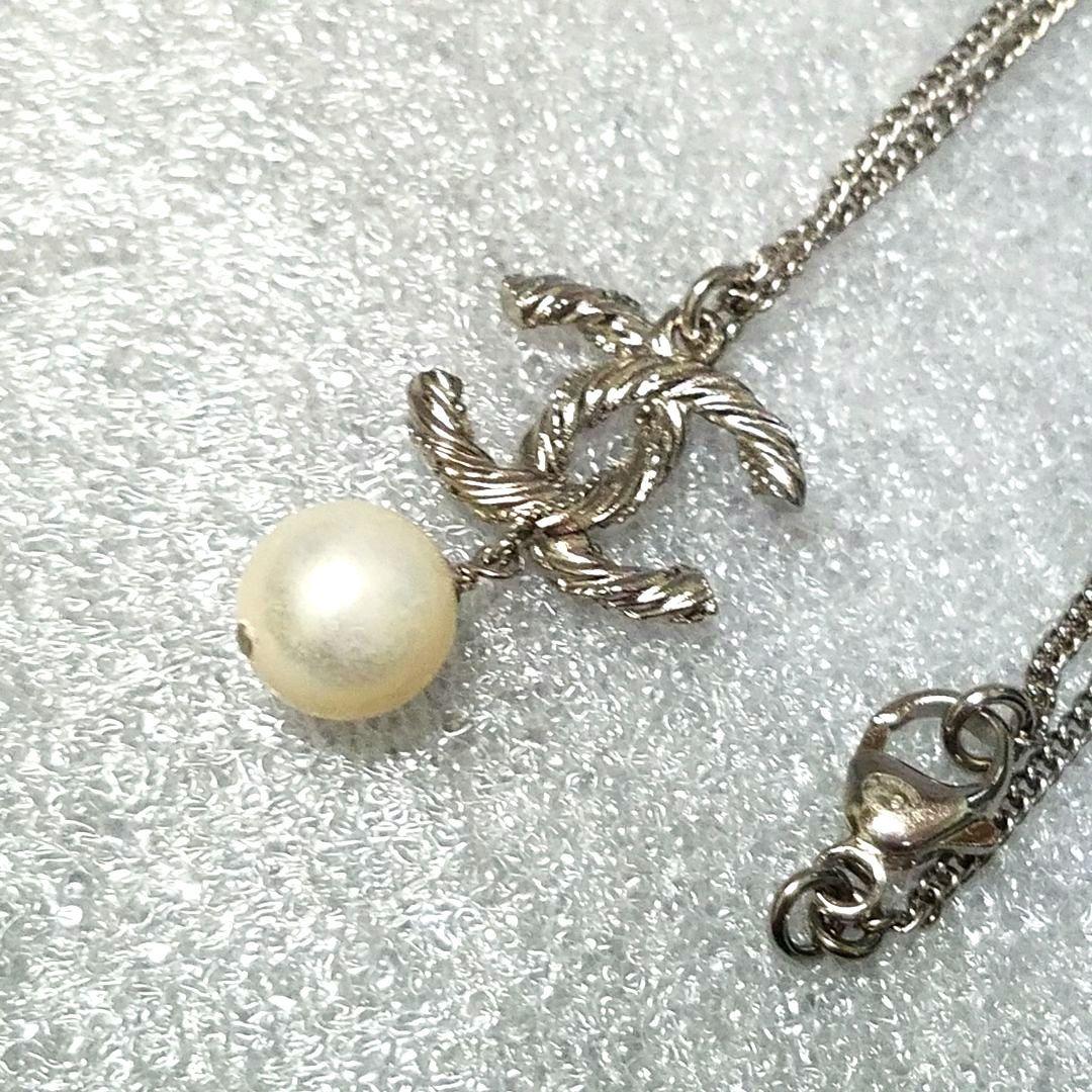 【美品・正規品】CHANEL ネックレス ココマーク パール ラインストーン