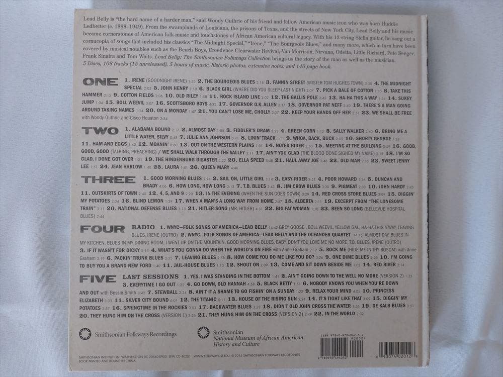 LEAD BELLY レッド・ベリー コレクション(5CD+豪華本)