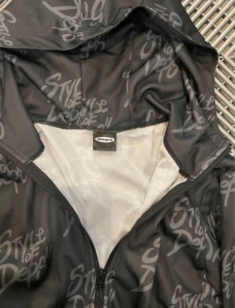 希少！美品！M！depsデプス ドライメッシュ フーディー UV 総柄デザイン