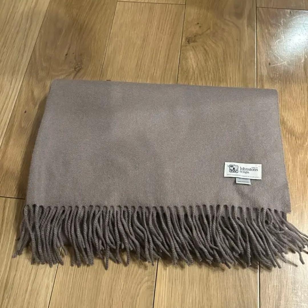 Johnstons of Elgin カシミヤ ストール ベージュ