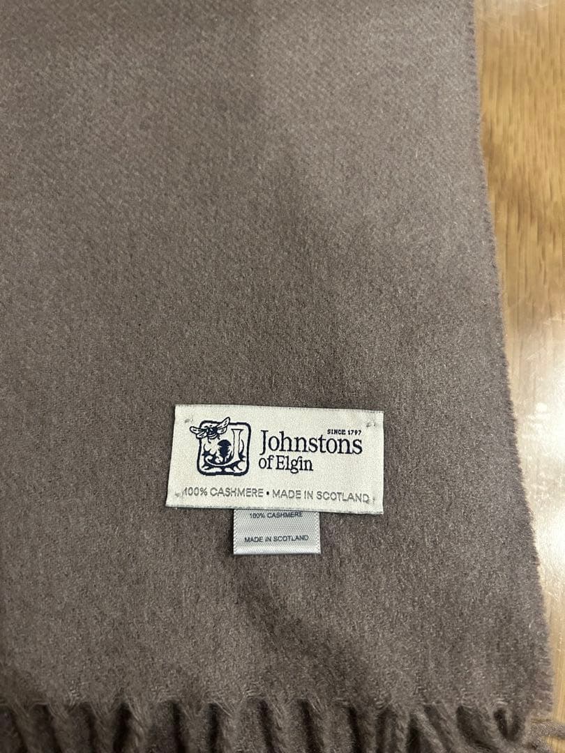 Johnstons of Elgin カシミヤ ストール ベージュ