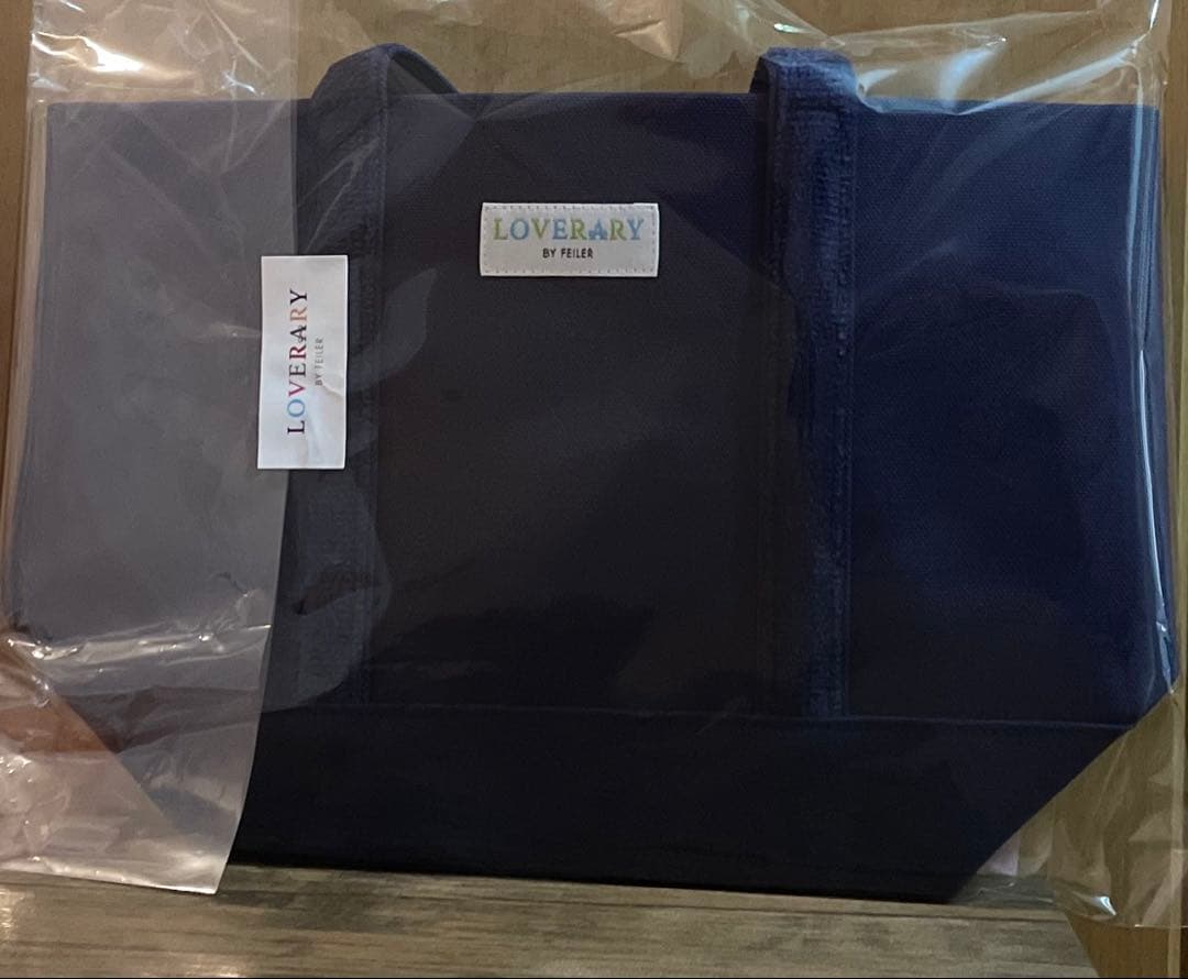 フェイラー　オールドテディ　ワッペントートバッグ ネイビー　（小）　カード付き