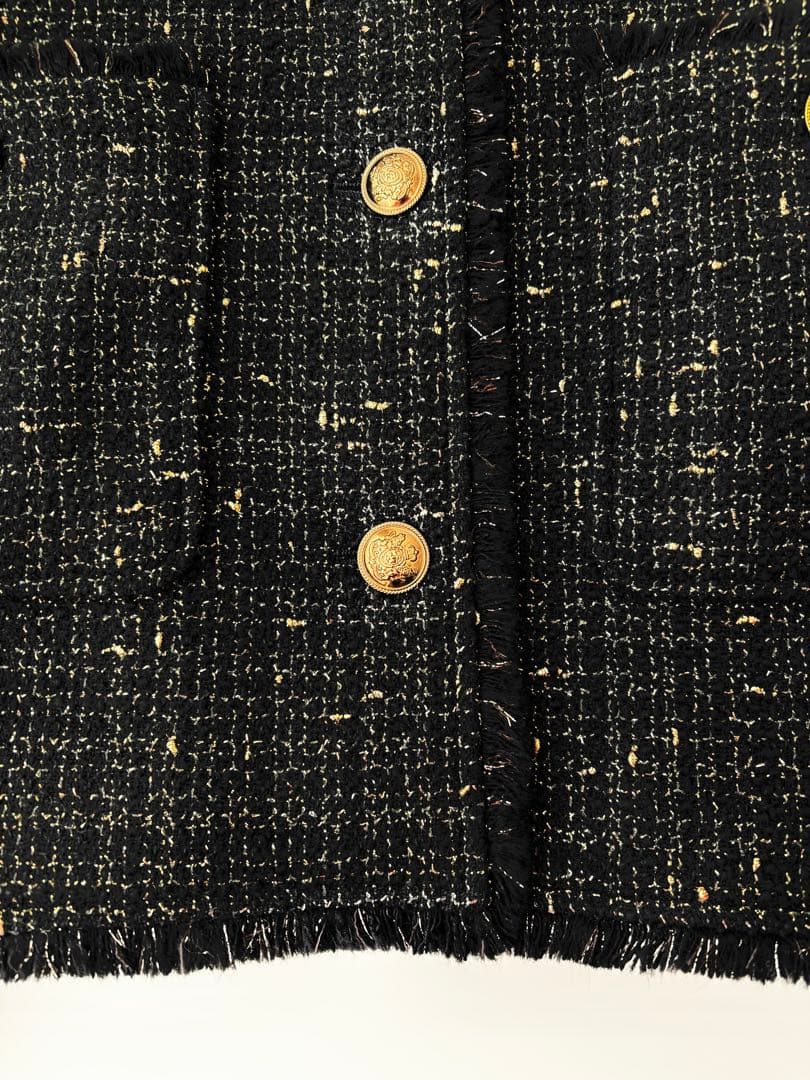 23区　ブラックツイード ノーカラージャケット（新品、未使用）