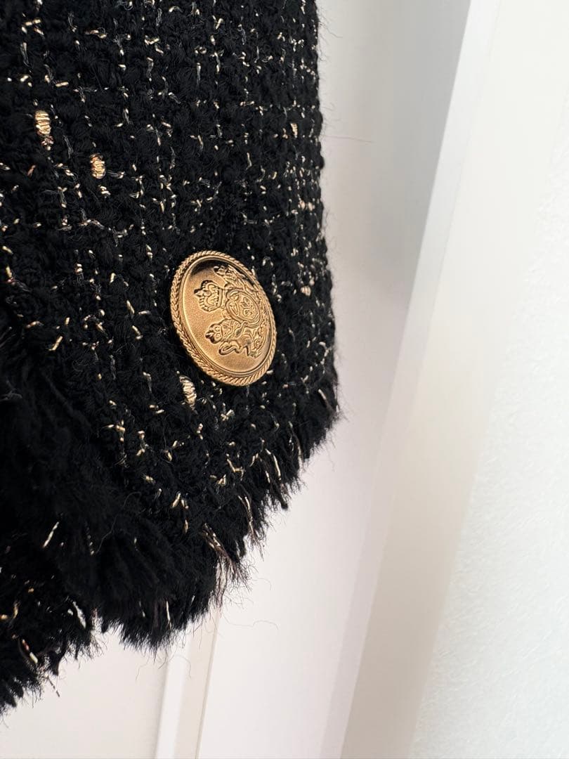 23区　ブラックツイード ノーカラージャケット（新品、未使用）