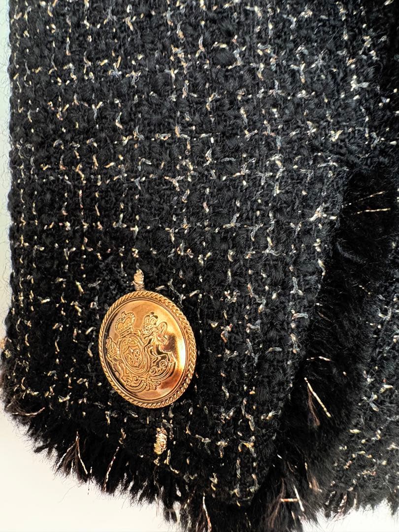 23区　ブラックツイード ノーカラージャケット（新品、未使用）