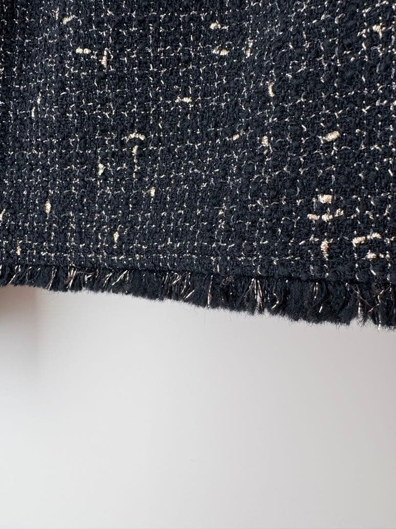 23区　ブラックツイード ノーカラージャケット（新品、未使用）