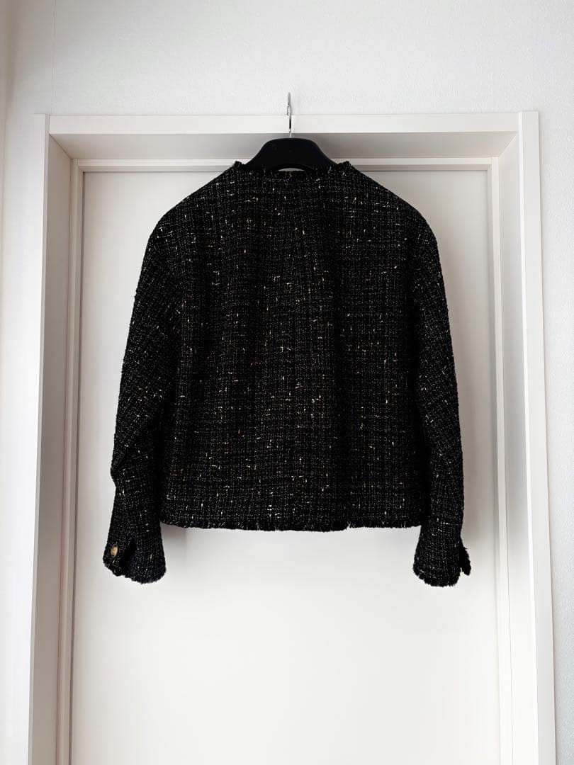 23区　ブラックツイード ノーカラージャケット（新品、未使用）