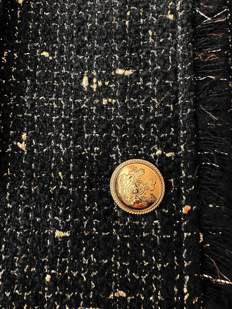 23区　ブラックツイード ノーカラージャケット（新品、未使用）