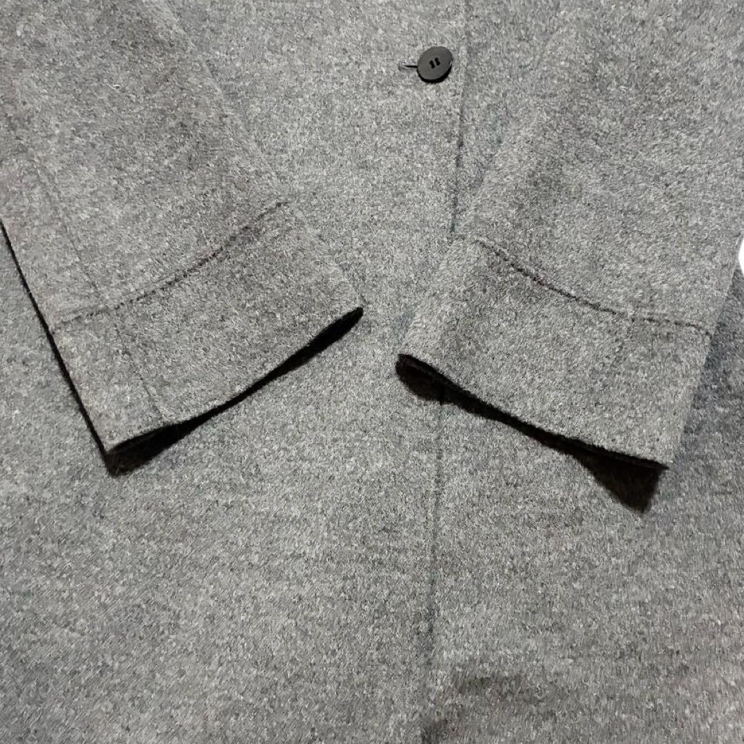 【極美品】アマカ アルパカ混 ロングコート 一枚仕立て グレー サイズ38