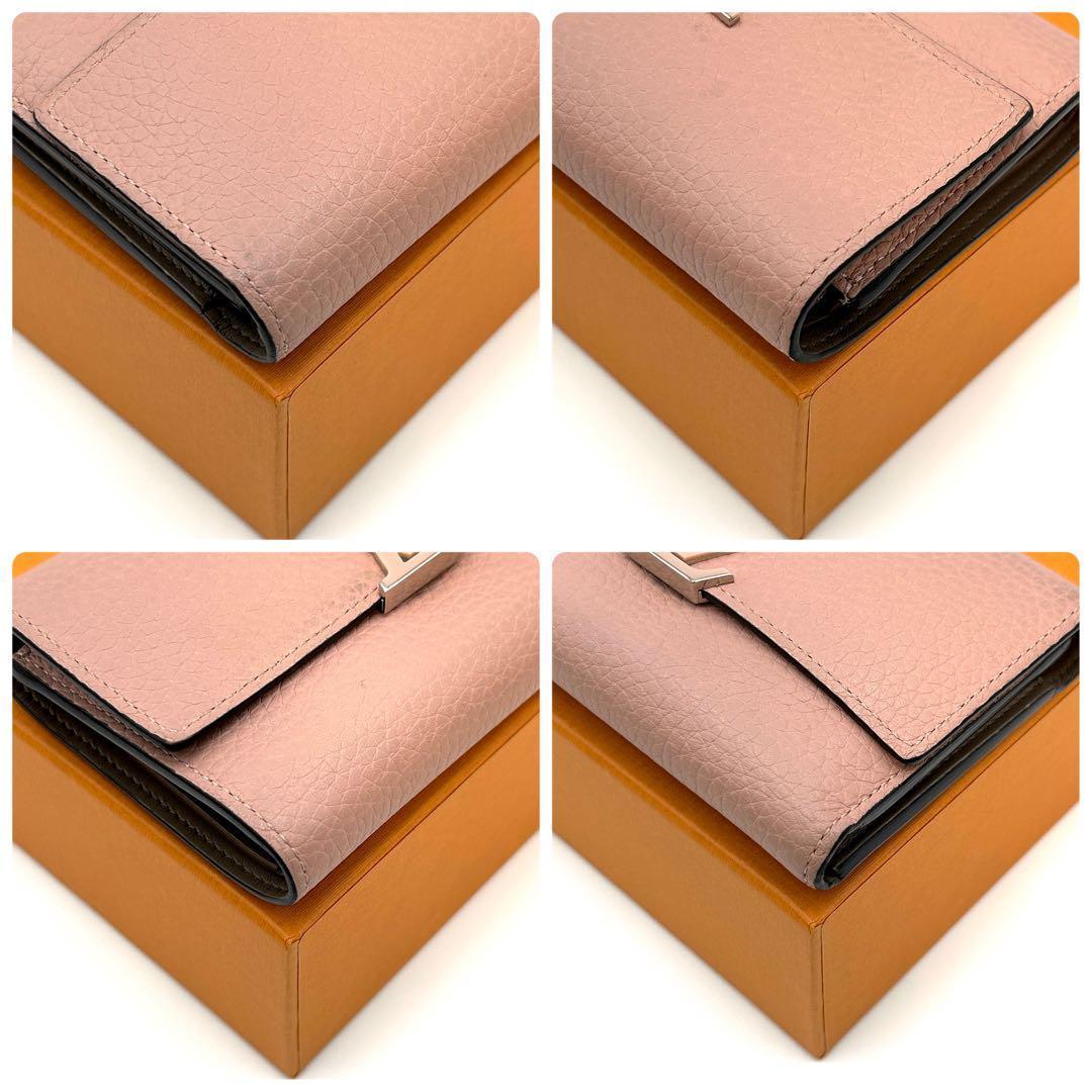 【美品】ルイヴィトン カプシーヌコンパクト 三つ折財布 レディース ピンク