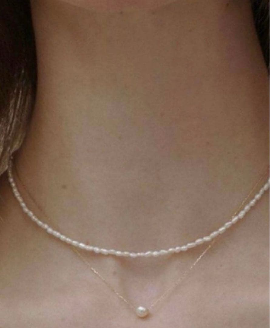 専用❣️les bon bon ブラン パール チョーカー