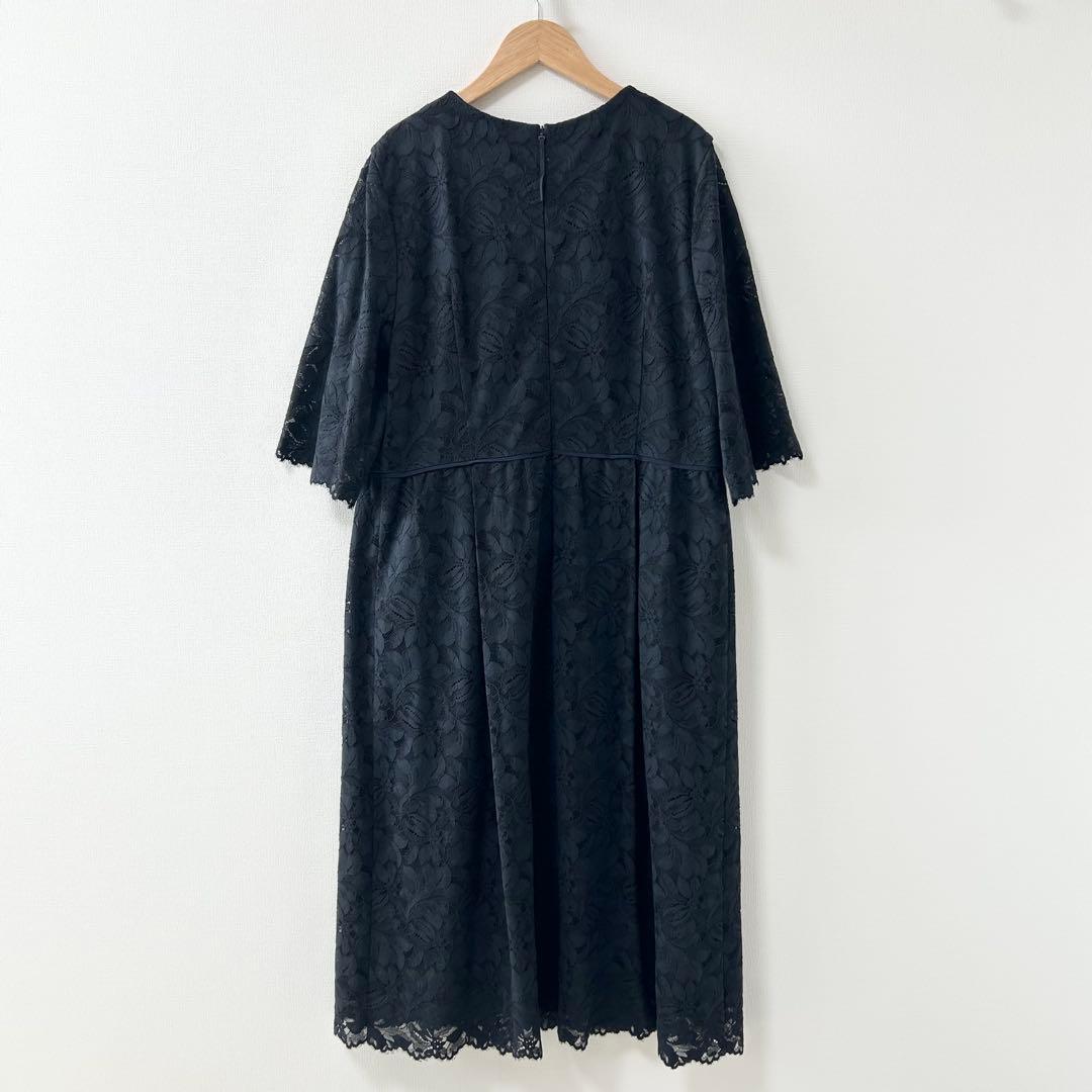 新品未使用✨自由区【洗える】フルールコードレース ワンピース　46