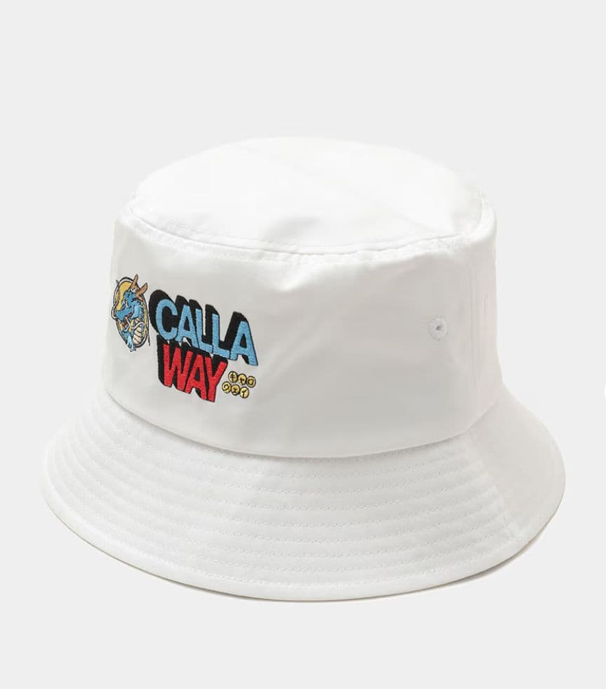 【完売品】ドラゴンボール×キャロウェイ ロゴ刺繍バケットハット/ホワイト