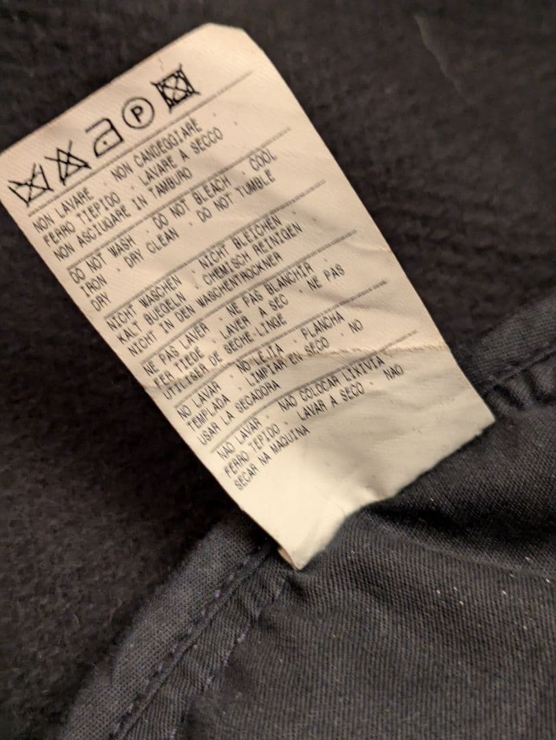 BENETTON カシミア混ウールダッフルコート　ミッドナイトブルー　イタリア製