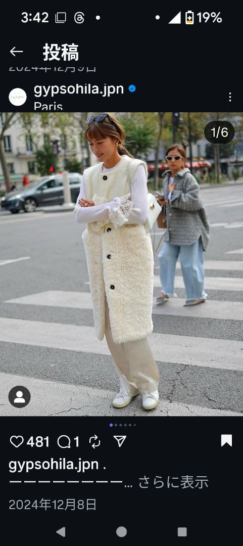 ジプソフィア gypsohila Wool Mohair ホワイトファージレ