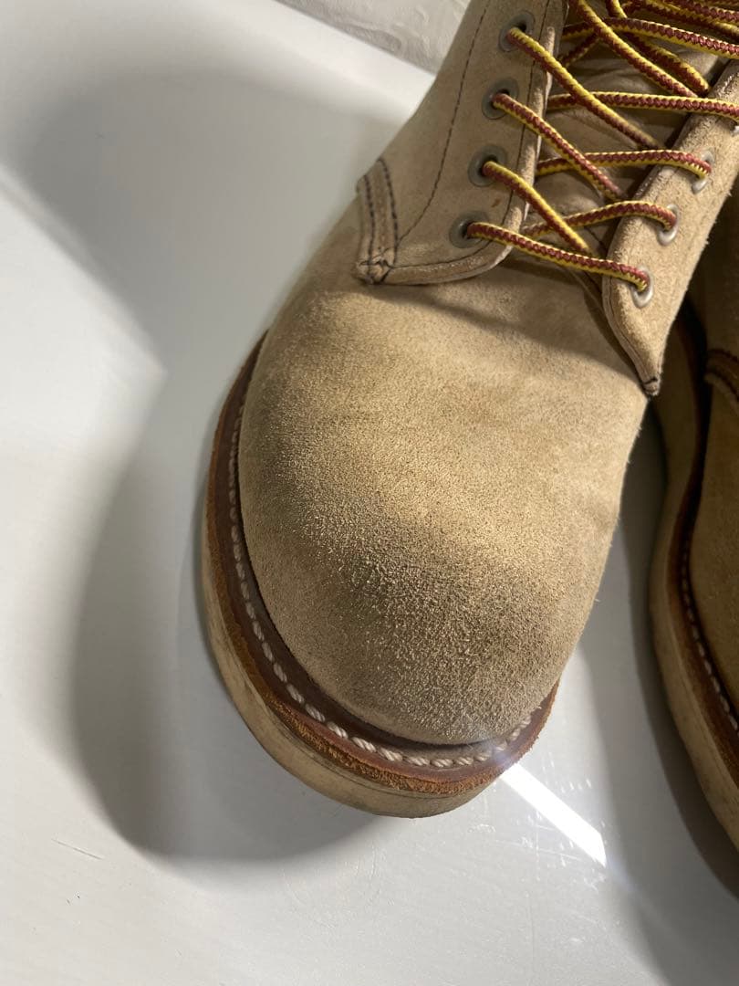 ウィンRED WING SHOES ベージュ ワークブーツ 8