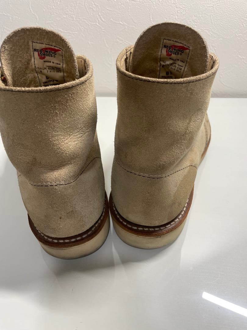 ウィンRED WING SHOES ベージュ ワークブーツ 8