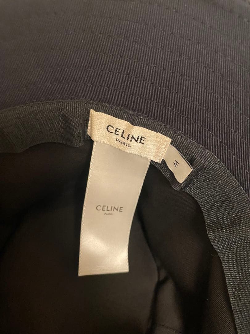 CELINE 黒　バケットハット M