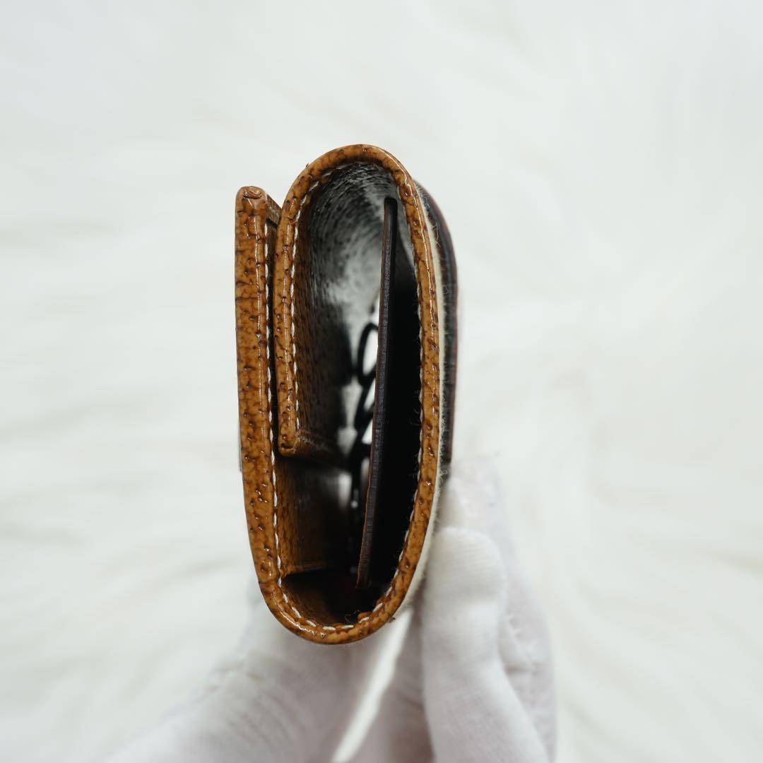 未使用品　箱付き　GUCCI グッチ　キーケース　レザー×キャンバス　GG柄