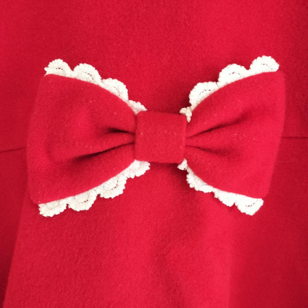 シャーリーテンプルファー付サンタコート赤120cm Shirley Temple