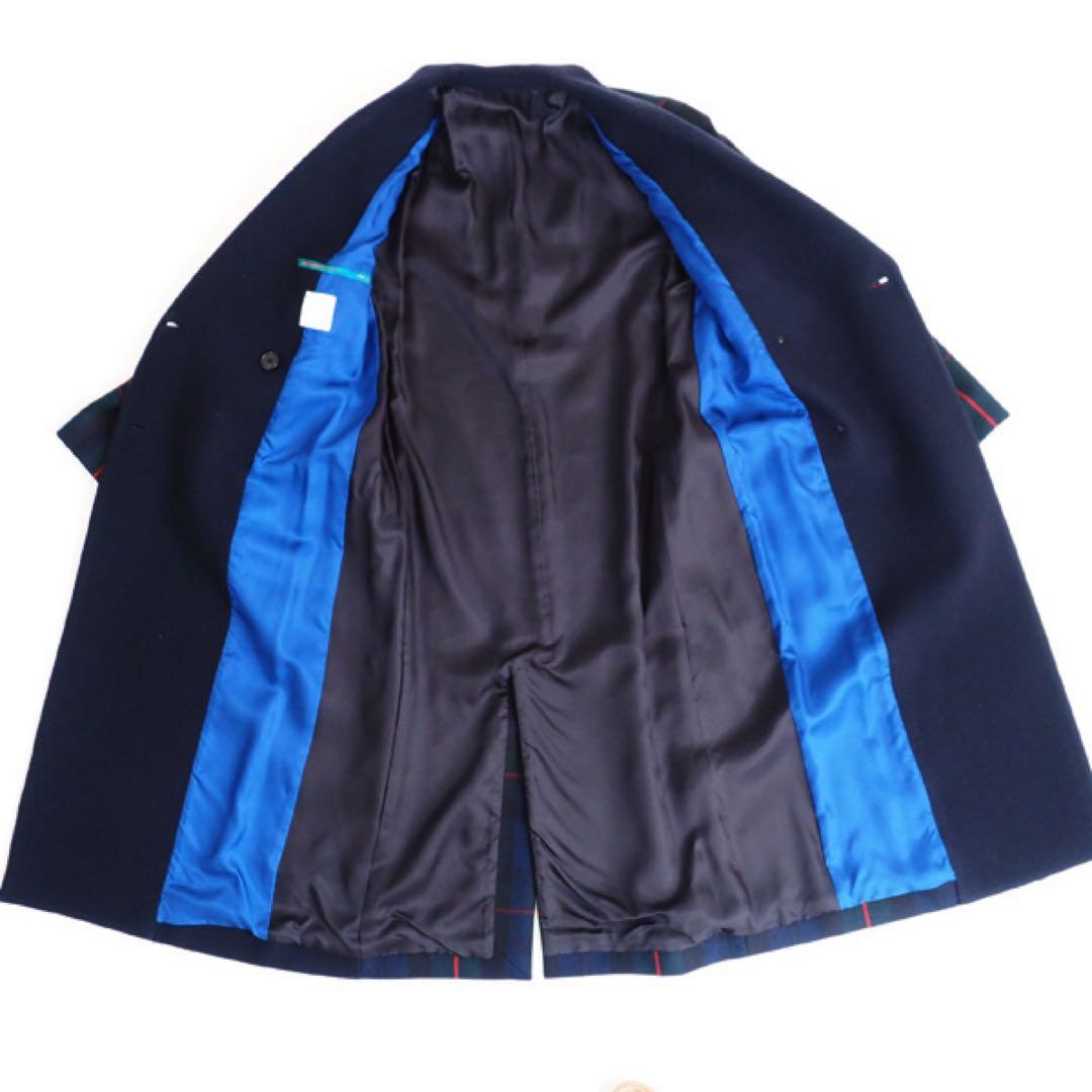 ポールスミス チェスターコート ダブルチェスターコート ネイビー チェック