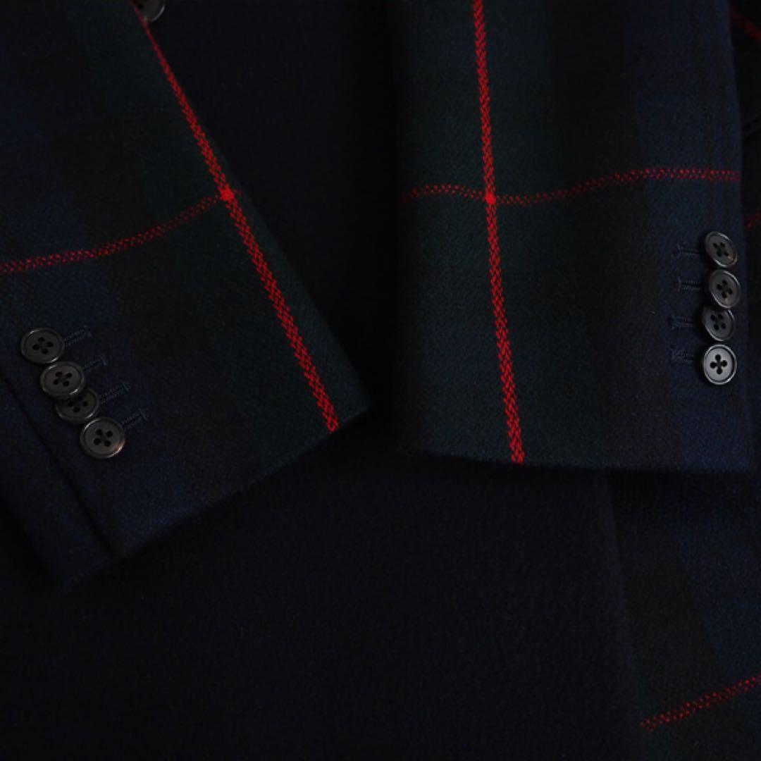 ポールスミス チェスターコート ダブルチェスターコート ネイビー チェック