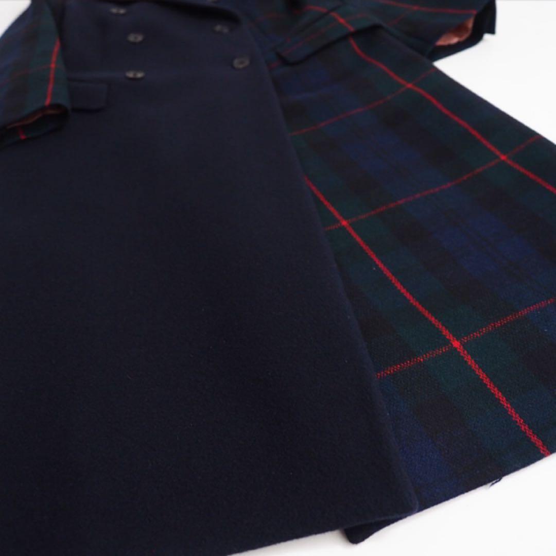 ポールスミス チェスターコート ダブルチェスターコート ネイビー チェック